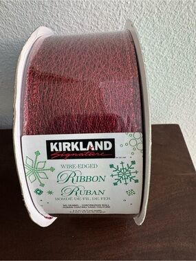 Kirkland Signature Metallic Red Wire-Edged Ribbon
50 yds, NWT